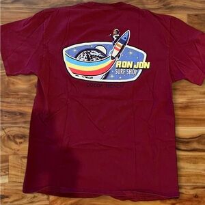 Burgundy Astronaut Ron Jon Surf Shop shirt